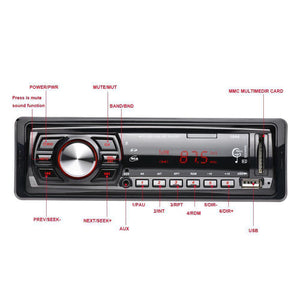 Planet Gates LED Screen In-Dash FM Car Input Receiver Stereo 50W x 4 LCD Display SD USB MP3 WMA Radio Player
