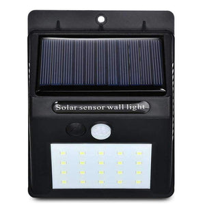 Planet Gates LED Solar Power PIR Motion Sensor Wall Light 20 LED Outdoor Waterproof Energy Saving Street Yard Path Home Garden Security Lamp