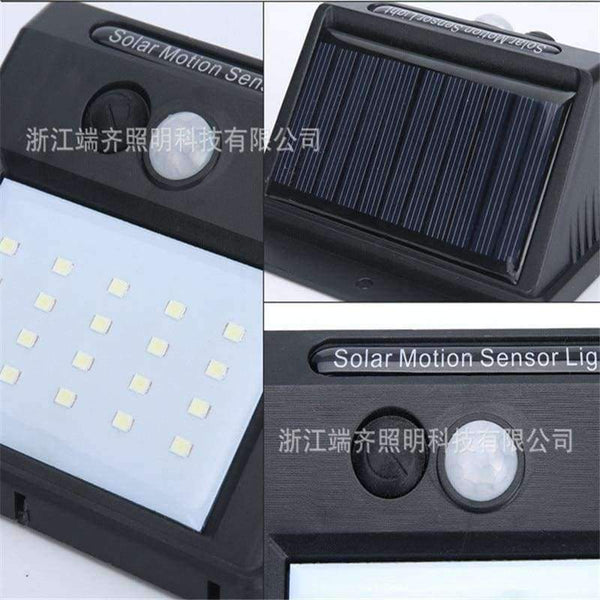 Planet Gates LED Solar Power PIR Motion Sensor Wall Light 20 LED Outdoor Waterproof Energy Saving Street Yard Path Home Garden Security Lamp