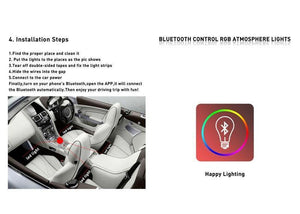 Planet Gates LED Strip Auto Car Ambient Light APP Control USB RGB Interior Atmosphere Lamp 5050 48SMD Flexible Car LED Decorative Lights