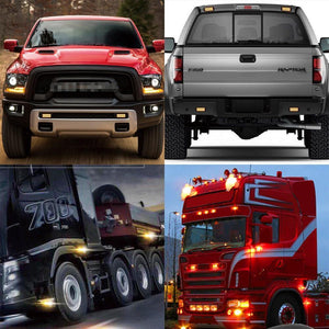 Planet Gates LED Strobe Warning Light Grille Flashing Breakdown Emergency Light Motorcycle Car Truck Side Lamp Traffic Signal Light 12V 24V