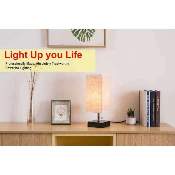 Planet Gates LED Table Lamp USB  Desk Lamp, reading lamp nightlight for bedroom with Unique Shade and Brown  Base