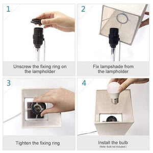 Planet Gates LED Table Lamp USB  Desk Lamp, reading lamp nightlight for bedroom with Unique Shade and Brown  Base