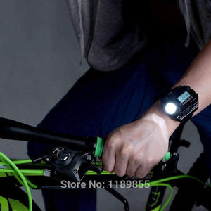 Planet Gates LED Tactical Display Rechargeable Wrist Watch Flashlight Multi Tools Outdoor Lighting For Outdoor Camping Hunting