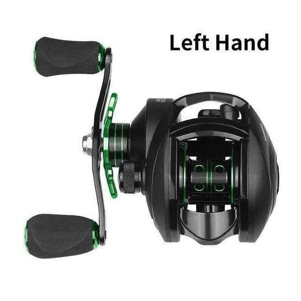 Planet Gates Left Hand / 12 / 2000 Series Baitcasting Reel 8.1:1 12+1BB Bass Fishing Reel 8KG Max Drag Left Right Hand Reel Reinforced Nylon Body White Bass
