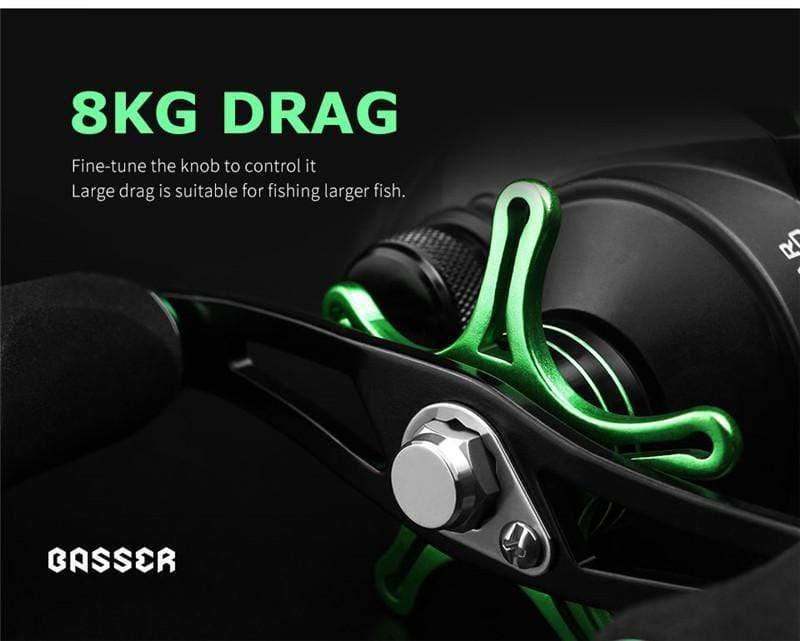 Planet Gates Left hand Baitcasting Reels Fishing Casting Reel With Magnetic Brake 8.1:1 12+1 BB Spinning Fishing Reels 8KG Drag Left Right