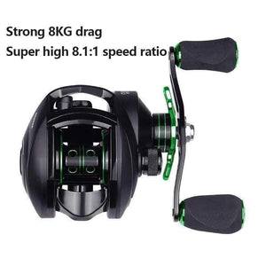 Planet Gates Left hand Baitcasting Reels Fishing Casting Reel With Magnetic Brake 8.1:1 12+1 BB Spinning Fishing Reels 8KG Drag Left Right