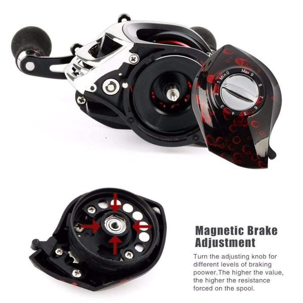 Planet Gates Left Hand / China Baitcasting Reel Casting Reel 17+1BB Right /Left Handle Gear 11+1BB Fishing Reel Wheel Fishing Tackle 12KG Max Drag