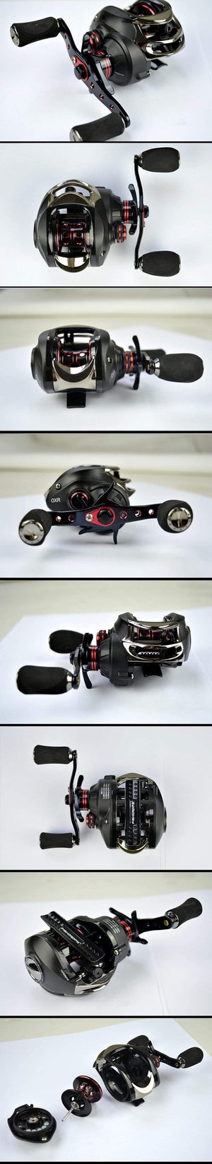 Planet Gates Left Hand Reel Casting Fishing Reel Baitcasting Reels Saltwater Freshwater Baitcaster 17+1BB Magnetic Brake System Fishing Reel