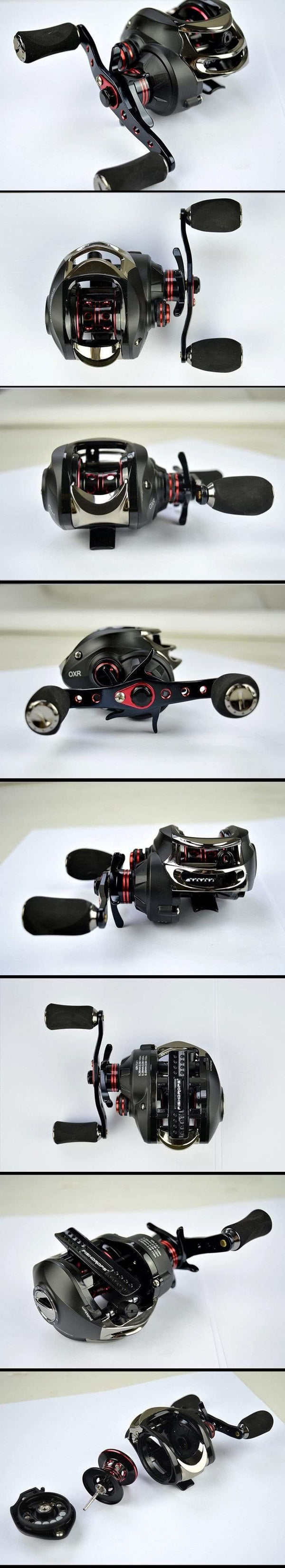 Planet Gates Left Hand Reel Casting Fishing Reel Baitcasting Reels Saltwater Freshwater Baitcaster 17+1BB Magnetic Brake System Fishing Reel