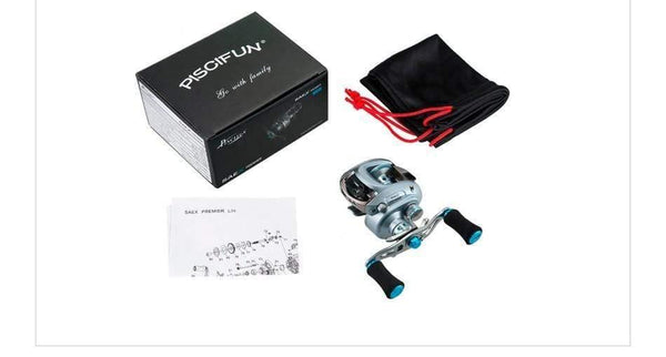 Planet Gates Left Hand Saex Premier Baitcasting Reel 7BB 6.5: 1 Magnetic Brake 179g Aluminum  Right or Left Hand Bait Casting Fishing Reel