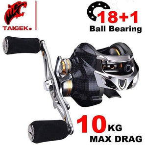 Planet Gates left hand using 18+1 BB Fishing Reel Carbon Shell Lightweight 217g Max Drag 10KG/17.6LB Baitcasting Reel Casting Reel Reel Fishing