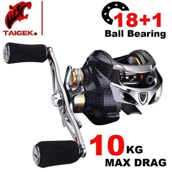 Planet Gates left hand using 18+1 BB Fishing Reel Carbon Shell Lightweight 217g Max Drag 10KG/17.6LB Baitcasting Reel Casting Reel Reel Fishing