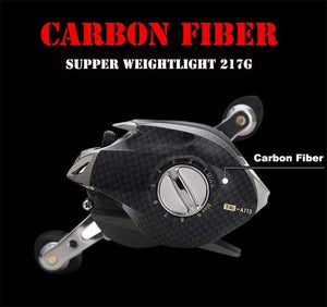 Planet Gates left hand using 18+1 BB Fishing Reel Carbon Shell Lightweight 217g Max Drag 10KG/17.6LB Baitcasting Reel Casting Reel Reel Fishing