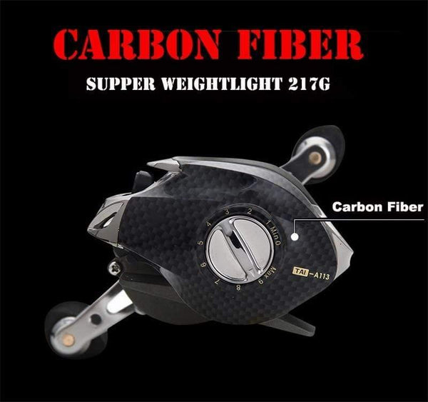 Planet Gates left hand using 18+1 BB Fishing Reel Carbon Shell Lightweight 217g Max Drag 10KG/17.6LB Baitcasting Reel Casting Reel Reel Fishing
