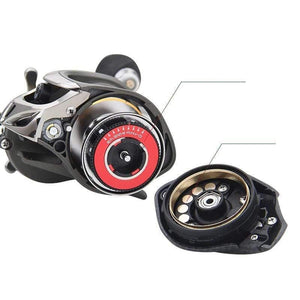 Planet Gates left hand using 18+1 BB Fishing Reel Carbon Shell Lightweight 217g Max Drag 10KG/17.6LB Baitcasting Reel Casting Reel Reel Fishing