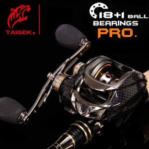 Planet Gates left hand using 18+1 BB Fishing Reel Carbon Shell Lightweight 217g Max Drag 10KG/17.6LB Baitcasting Reel Casting Reel Reel Fishing