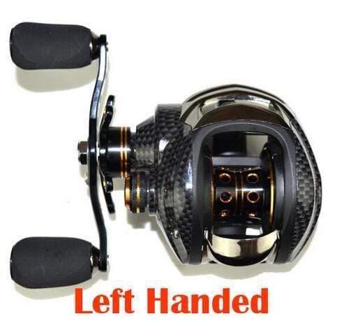 Planet Gates left handl Double Brake Baitcasting Reel 17BB+1RB Fishing Gear Water Drop Wheel 7.0:1 Ratio Bait Casting Fishing Reel Lure Reel