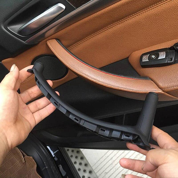 Planet Gates Left Right Side Inner Interior Armrest Door Panel Handle Pull Trim Cover For BMW E70 X5 E71 X6