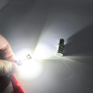 Planet Gates Leites 2PCS H6W H21W BAY9S BA9S BAX9S T4W XBD Chips Led White Canbus Error Free LED Reverse Lights 80W White