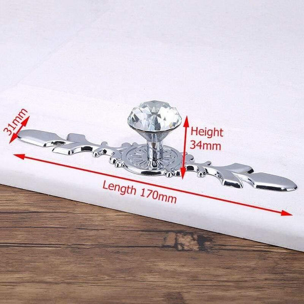 Luxury Diamond Crystal Handles Shoe Box Cabinet Handles Closet Door  Drawer Knobs Wardrobe Pulls Pullers With Screws Hardware