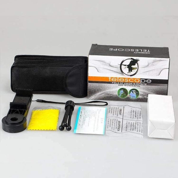 Planet Gates Lens for phone 40X60 Zoom for Smartphone Monocular Telescope Scope Camera Camping Hiking Fishing with Compass Phone Clip Tripod