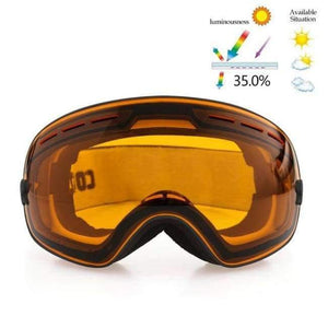 Planet Gates lens orange Ski Goggles Double Lens UV400 Anti Fog Unisex Snowboard Ski Glasses With Night Vision Ski Lens Snow Eyewear Adult