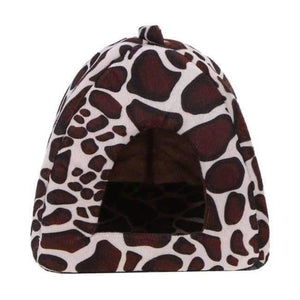 Planet Gates Leopard / 26x26cm Foldable Cat Dog Kennel Warm Cushion Strawberry Shape Sponge Pet House Dog Nest D0014