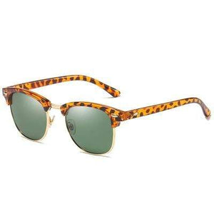 Planet Gates Leopard dark green Classic Semi-Rimless Sunglasses Men's Women 2021 Square Polarized Sun glasses Men Oculos De Sol Gafas UV400 Retro Eyewear