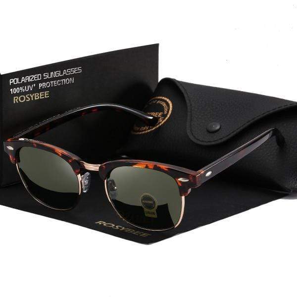 Planet Gates leopard deep green / with original box UV400  Polarized Sunglasses men women Classic cool retro Sun glasses Coating  man Driving Shades fashion male oculos