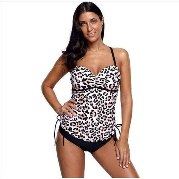 Planet Gates Leopard / L Women Split swimsuit Swimwear with steel support cotton belt chest pad triangle large size split swimsuit YY24