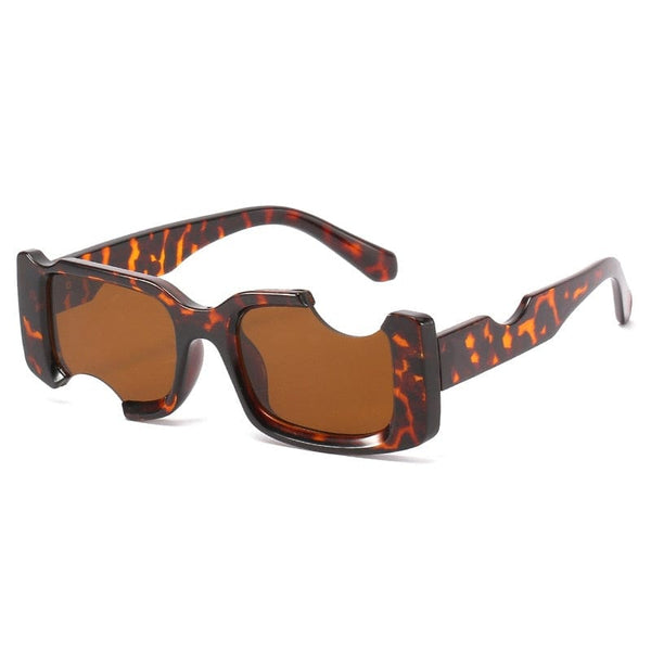 Planet Gates Leopard / other Small Rectangle Sunglasses Men Women Vintage Square Black Gradient Sun Glasses Fashoin Personality Retro Brand Eyeglasses