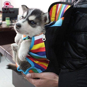 Planet Gates Leopard / S Pet Travel Bag Cat Carrier Bag for Small Dogs Pet Weight 0-10kg Five Holes Backpack Front Chest Backpack  Rainbow