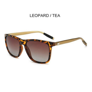 Planet Gates leopard-tea Polarized Sunglasses Men 2021 UV400 Driver's Mirror Square Sunglasses Retro Vintage Anti-Glare Sun Glasses For Men