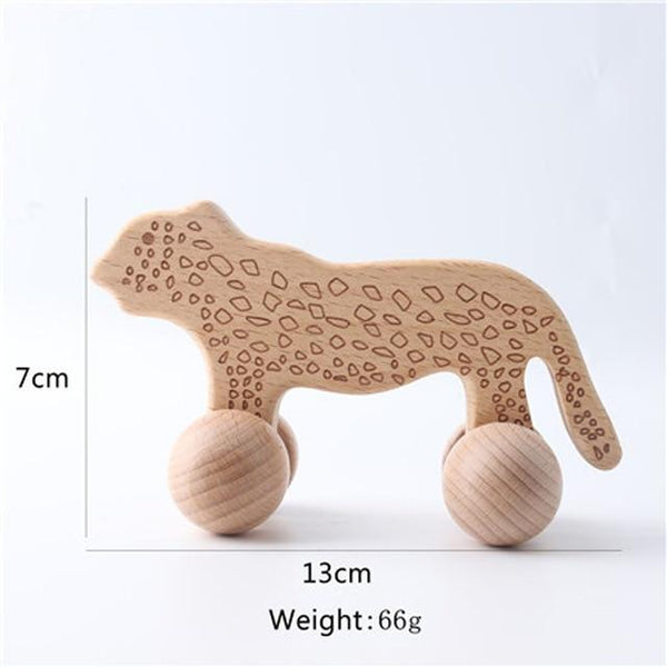 Planet Gates leopard Wooden Child Block For Babies BPA Free Organic Beech Animal Shape Baby Toy Car Montessori Toys Brain Game Handmade Crafts Gifts