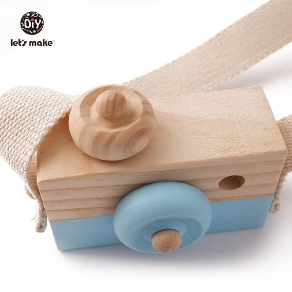 Planet Gates Let'S Make 1Pc Wooden Baby Toys Fashion Camera Wood Pendants Montessori Toys For Kids Wooden Diy Present Nursing Gift Baby Block