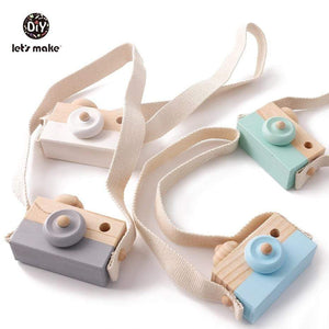 Planet Gates Let'S Make 1Pc Wooden Baby Toys Fashion Camera Wood Pendants Montessori Toys For Kids Wooden Diy Present Nursing Gift Baby Block