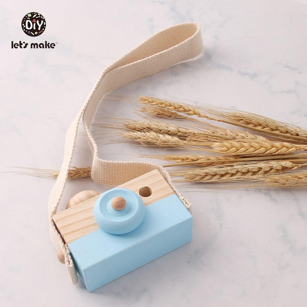 Planet Gates Let'S Make 1Pc Wooden Baby Toys Fashion Camera Wood Pendants Montessori Toys For Kids Wooden Diy Present Nursing Gift Baby Block
