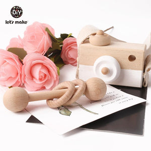 Planet Gates Let'S Make 1Pc Wooden Baby Toys Fashion Camera Wood Pendants Montessori Toys For Kids Wooden Diy Present Nursing Gift Baby Block