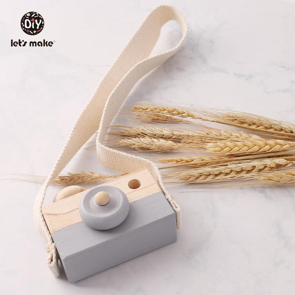 Planet Gates Let'S Make 1Pc Wooden Baby Toys Fashion Camera Wood Pendants Montessori Toys For Kids Wooden Diy Present Nursing Gift Baby Block