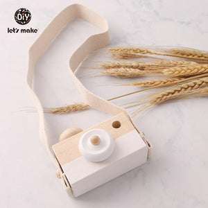 Planet Gates Let'S Make 1Pc Wooden Baby Toys Fashion Camera Wood Pendants Montessori Toys For Kids Wooden Diy Present Nursing Gift Baby Block