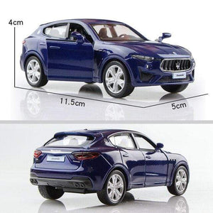 Planet Gates Levante Blue Birthday Gift 1:36 Alloy Car Model Simulation Exquisite Diecasts Toy Vehicle RMZ city Maserati Aston Martin Doors Open Pull Back