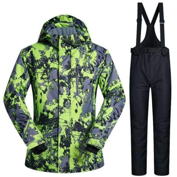 Planet Gates LH And Black / M Winter Ski Suit Men Thermal Jackets Waterproof Snowboard Suits Cross Country Skiing And Snowboarding Jackets For Men