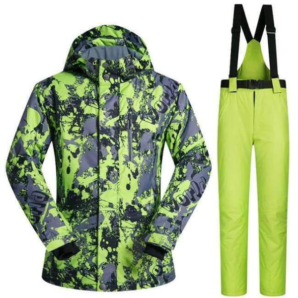 Planet Gates LH And Green / M Winter Ski Suit Men Thermal Jackets Waterproof Snowboard Suits Cross Country Skiing And Snowboarding Jackets For Men