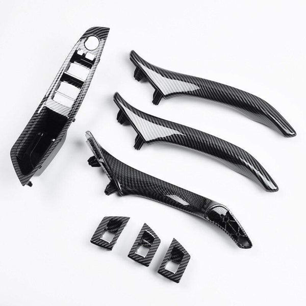 Planet Gates LHD RHD Interior Door Carbon Fiber Armrest Pull Handle Assembly Replacement For BMW 5 Series F10 F11 520i 523i 525i 528i 535i