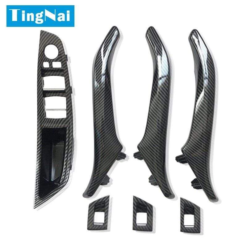 Planet Gates LHD RHD Interior Door Carbon Fiber Armrest Pull Handle Assembly Replacement For BMW 5 Series F10 F11 520i 523i 525i 528i 535i