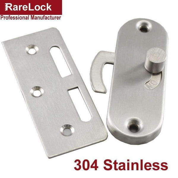 Planet Gates LHX Christmas Supplies Stainless Latch Sliding Door Lock for Bedroom Toilet Bathroom Security Furniture Hardware Bolt DIY