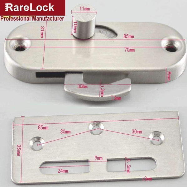 Planet Gates LHX Christmas Supplies Stainless Latch Sliding Door Lock for Bedroom Toilet Bathroom Security Furniture Hardware Bolt DIY