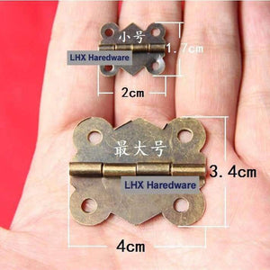 Planet Gates LHX PAFH-09 LHX Hardware Butterfly 10pcs Antique Zinc Alloy Wooden Gift Box Hinge Printing Packaging Jewelry Box DIY Accessories