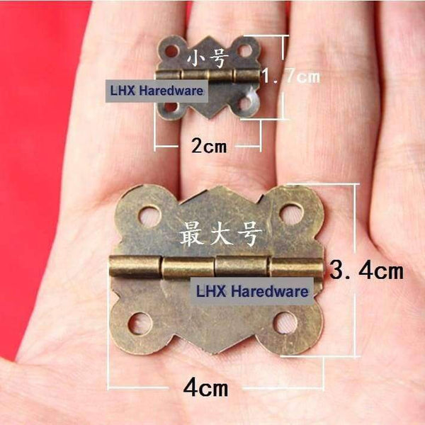 Planet Gates LHX PAFH-09 LHX Hardware Butterfly 10pcs Antique Zinc Alloy Wooden Gift Box Hinge Printing Packaging Jewelry Box DIY Accessories